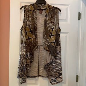 Animal print vest